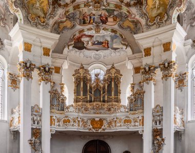 Wies, Bavyera, Almanya 'daki Sakatlanmış Kurtarıcının Hac Kilisesi