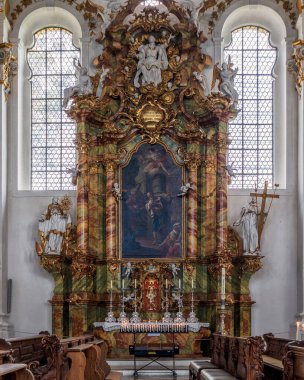 Wies, Bavyera, Almanya 'daki Sakatlanmış Kurtarıcının Hac Kilisesi