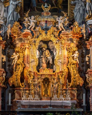 Wies, Bavyera, Almanya 'daki Sakatlanmış Kurtarıcının Hac Kilisesi