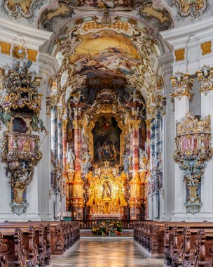 Wies, Bavyera, Almanya 'daki Sakatlanmış Kurtarıcının Hac Kilisesi