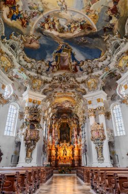 Wies, Bavyera, Almanya 'daki Sakatlanmış Kurtarıcının Hac Kilisesi