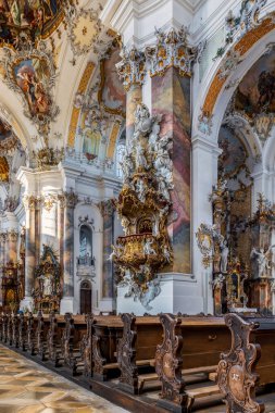 Ottobeuren, Bavyera, Almanya 'daki Basilica St. Alexander ve Theodore