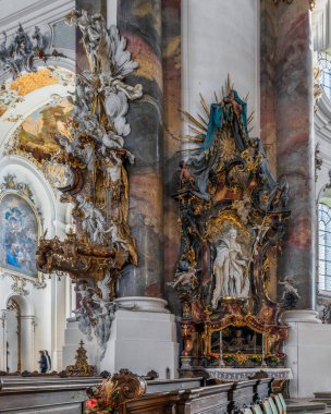 Ottobeuren, Bavyera, Almanya 'daki Basilica St. Alexander ve Theodore