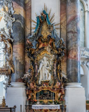 Interior of the Basilica St. Alexander and Theodore in Ottobeuren, Bavaria, Germany clipart