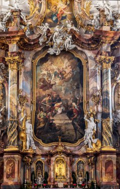 Ottobeuren, Bavyera, Almanya 'daki Basilica St. Alexander ve Theodore