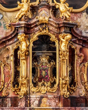 Interior of the Basilica St. Alexander and Theodore in Ottobeuren, Bavaria, Germany clipart