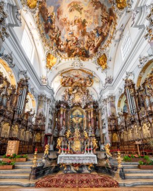 Ottobeuren, Bavyera, Almanya 'daki Basilica St. Alexander ve Theodore
