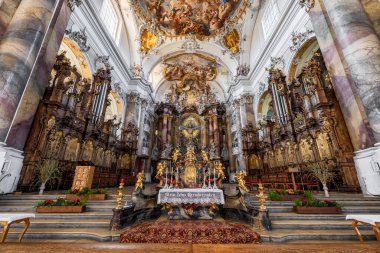 Ottobeuren, Bavyera, Almanya 'daki Basilica St. Alexander ve Theodore