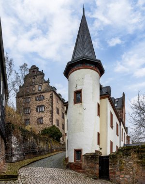 Eski Marburg, Hesse, Almanya 'daki güzel eski mimari