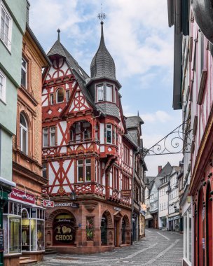 Eski Marburg, Hesse, Almanya 'daki güzel eski mimari