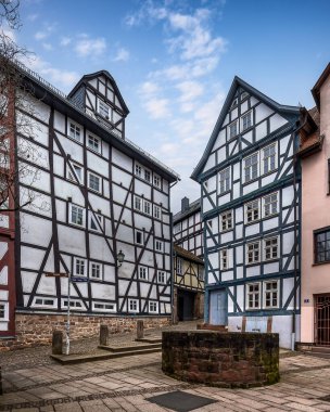 Eski Marburg, Hesse, Almanya 'daki güzel eski mimari