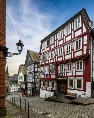 Eski Marburg, Hesse, Almanya 'daki güzel eski mimari