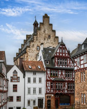 Eski Marburg, Hesse, Almanya 'daki güzel eski mimari