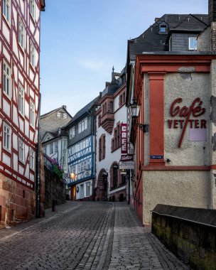 Eski Marburg, Hesse, Almanya 'daki güzel eski mimari