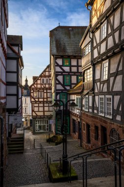 Eski Marburg, Hesse, Almanya 'daki güzel eski mimari