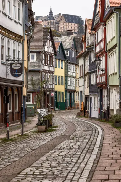 Eski Marburg, Hesse, Almanya 'daki güzel eski mimari