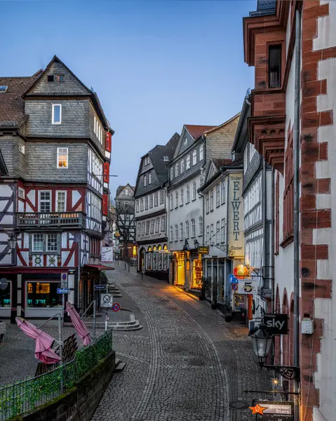 Eski Marburg, Hesse, Almanya 'daki güzel eski mimari