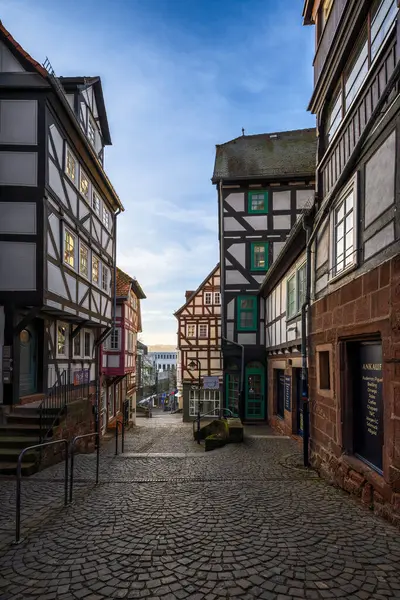 Eski Marburg, Hesse, Almanya 'daki güzel eski mimari