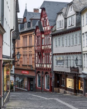 Eski Marburg, Hesse, Almanya 'daki güzel eski mimari