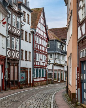 Eski Marburg, Hesse, Almanya 'daki güzel eski mimari