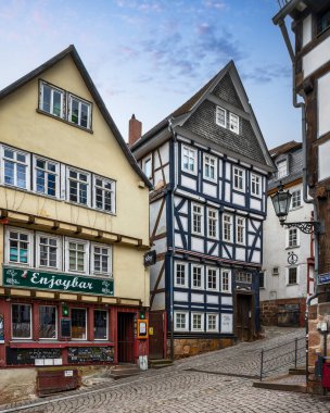 Eski Marburg, Hesse, Almanya 'daki güzel eski mimari