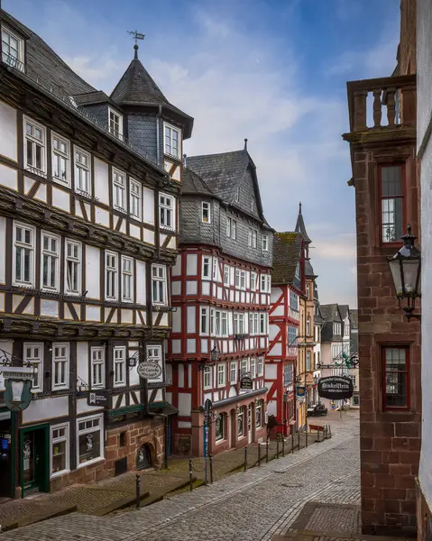 Eski Marburg, Hesse, Almanya 'daki güzel eski mimari