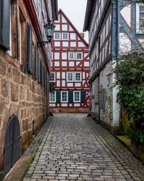 Eski Marburg, Hesse, Almanya 'daki güzel eski mimari