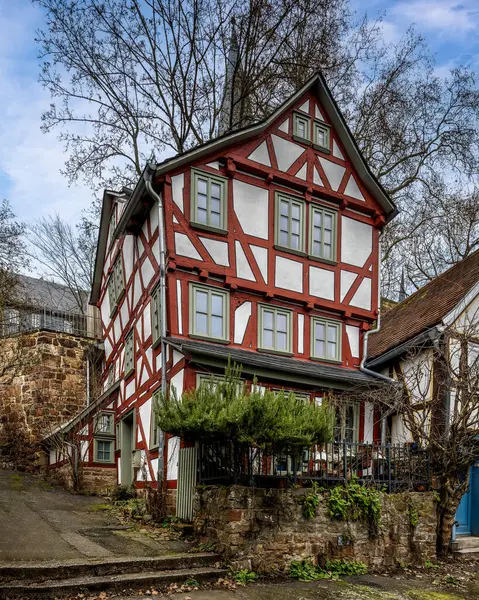 Eski Marburg, Hesse, Almanya 'daki güzel eski mimari