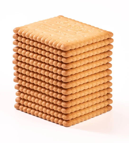 Cracker Nahaufnahme Mit Einer Makrolinse Auf Weißem Hintergrund Restaurantkonzept — Stockfoto