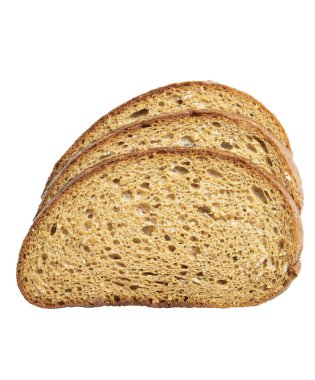 Beyaz ekmek parçaları, beyaz bir tabakta, dilimlenmiş