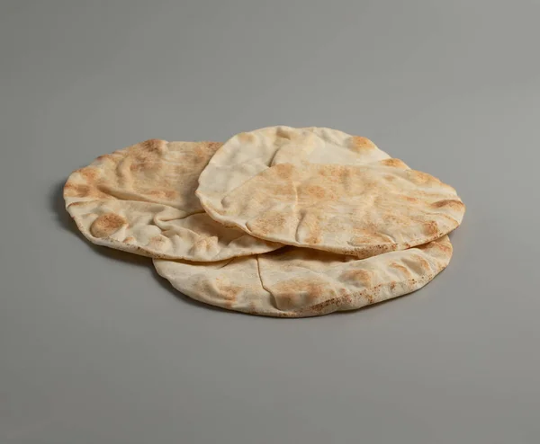 stock image Traditional flatbread lavash on a grey background