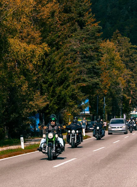 Villach, Austria - 2022 September 4 : European Bike Week, Harley Treffen Faaker See.  Harley Davidson market, Camping Arneitz