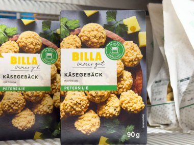 Billa ksegebck paketleme ile markette rafta gouda