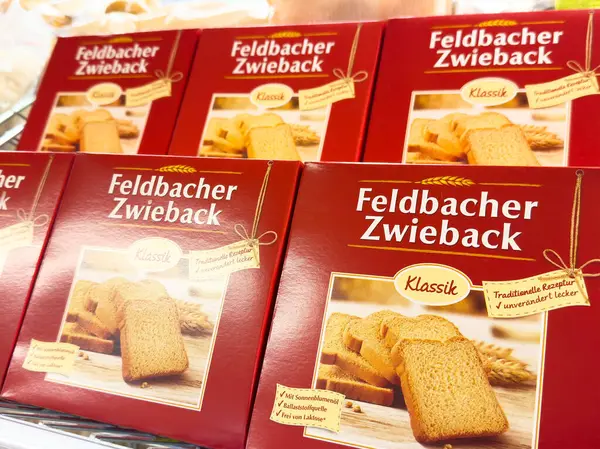 Markette Feldbacher zwieback klasik ambalaj görüntüsü.