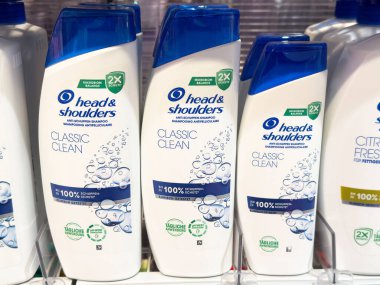 Baş omuzları klasik temiz şampuan şişeleri..