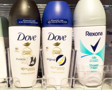 Güvercin ve rexona deodorantları cilt suyu ve koku korumalı özellikler.