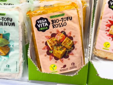 İklim bağlılığı ve Avustralya kökenli vegan organik biyo-tofu rosso paketi.