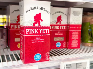 Pembe yeti himalaya tuz ambalajı.