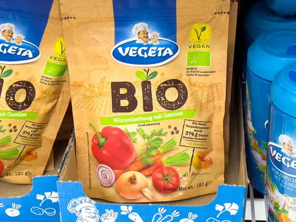 Sebze ambalajlı organik vejetaryen baharat karışımı..