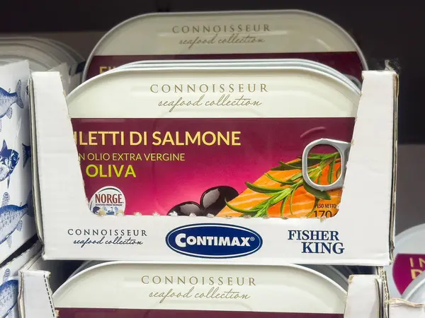 Zarif markalı zeytinyağlı somon fileto paketleri..