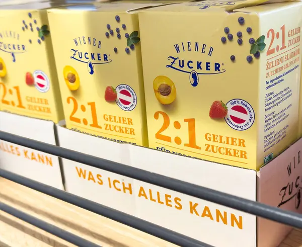 Alman etiketli ve meyveli sosis zucker jelibon paketleme..