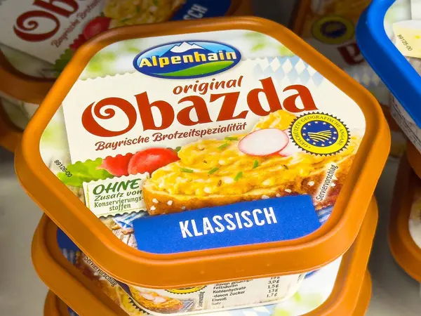 Alpenhain obazda bavyera peyniri klasik lezzet ambalajı yayar.