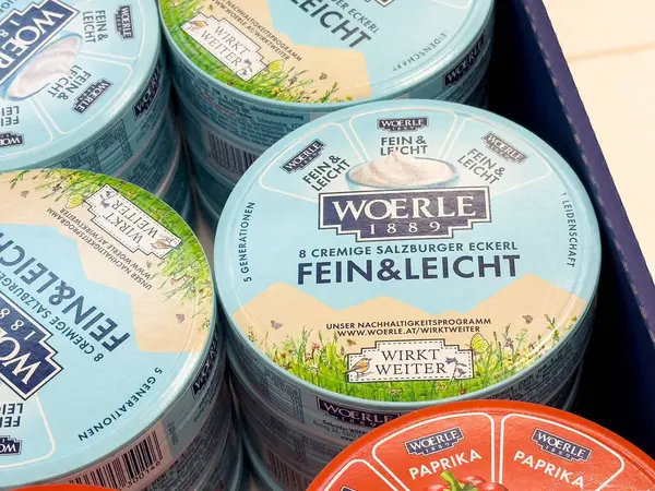Woerle fein & leicht salzburger ecken creamy cheese ambalajlama.