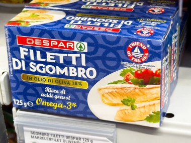 Olio di oliva 'da Despar sgombro filetti% 28 omega-3 zengin uskumru.