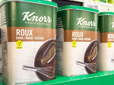 Knorr roux, vegan etiketli profesyonel aşçılar için koyu renk..