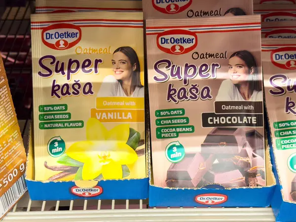 Vanilyalı ve çikolata aromalı Dr. Oetker yulaf ezmesi..