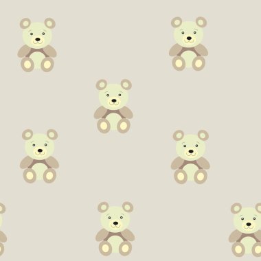 Kusursuz desen yinelenen doku arka plan tasarımı, moda grafikleri, tekstil baskıları, kumaş oyuncak ayı ayısı