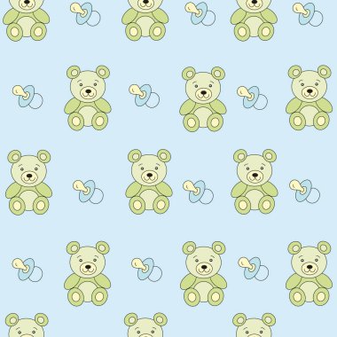 Kusursuz desen yinelenen doku arka plan tasarımı, moda grafikleri, tekstil baskıları, kumaş oyuncak ayı ayısı