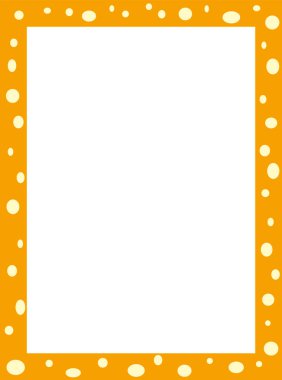 Turuncu dikdörtgen çocukların renkli benekli çerçeveleri. vektör resmi