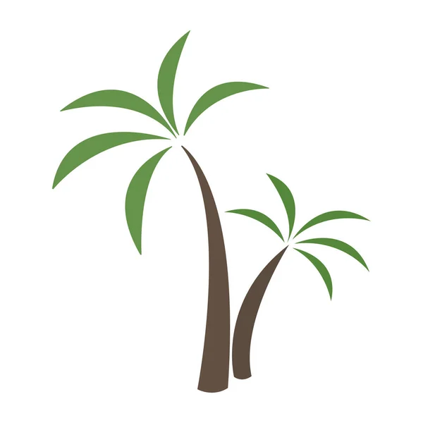Graphic Vector Image Two Palm Trees — Stock Vector